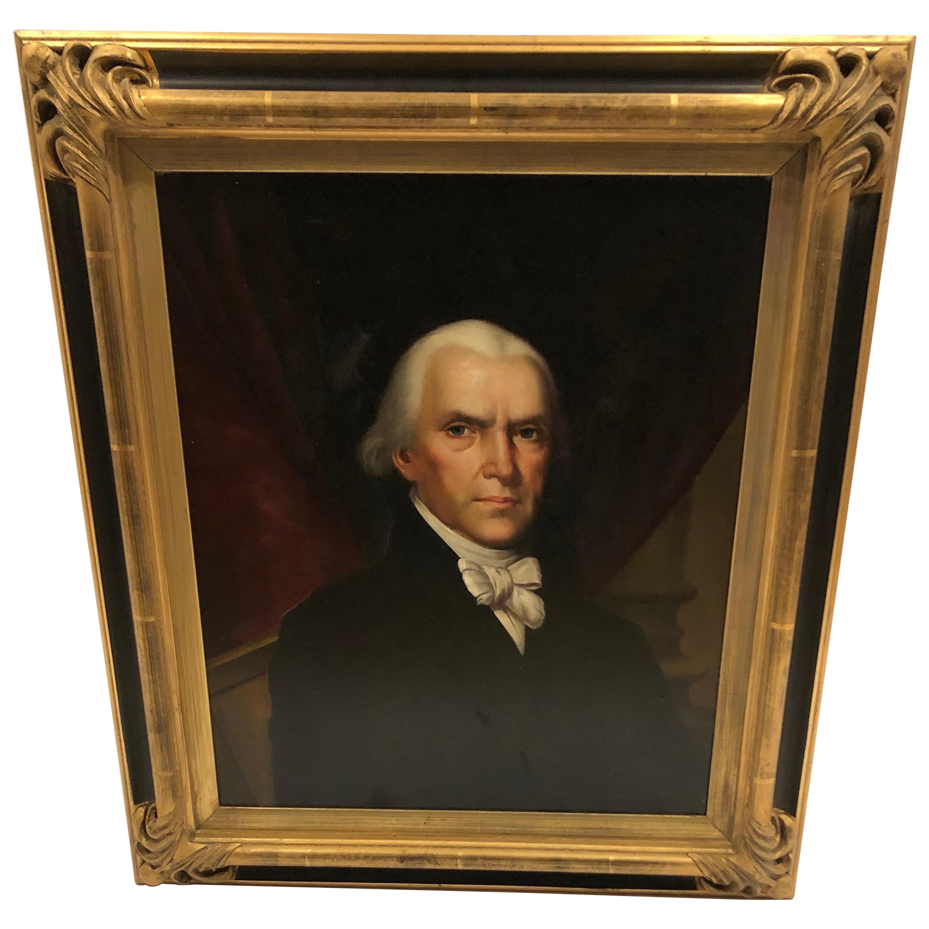 Old World Portrait of President James Madison by Henry Callan For Sale