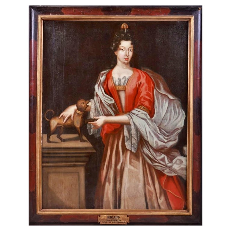 Follower of François Hyacinthe Rigaud "Madame Rochechouart" 17th Century For Sale
