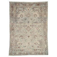 Vintage Mid-20th Century Handmade Persian Malayer Throw Rug