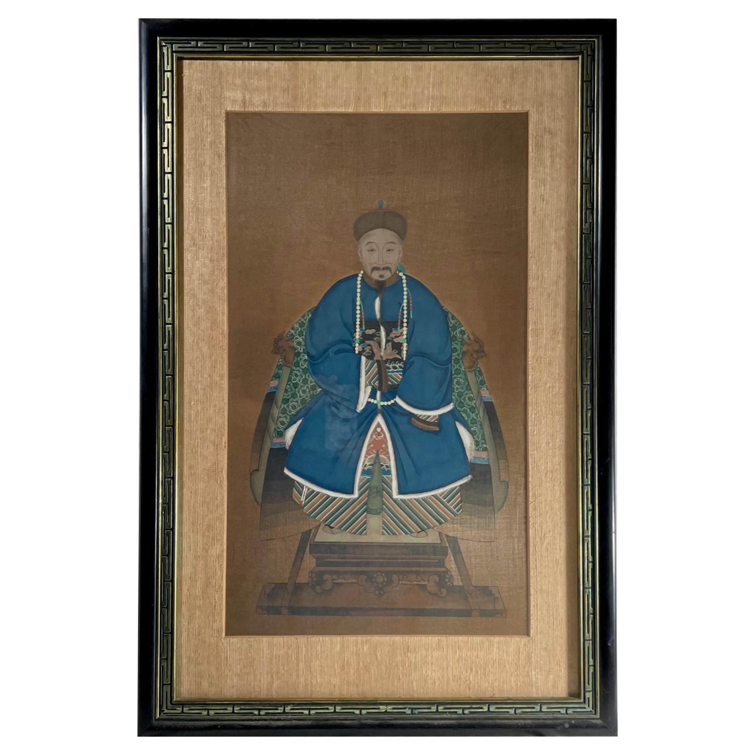 Chinese Ancestor Portrait of a Mandarin Dignitary