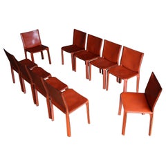 Mario Bellini Leather "Cab" Chairs for Cassina, circa 1980
