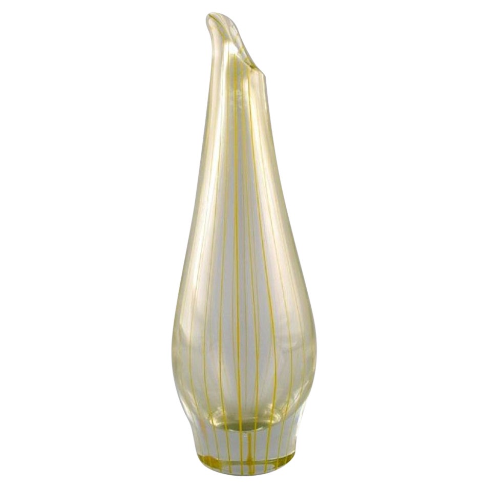 Bengt Orup for Johansfors, Strict Vase in Art Glass, 1960s For Sale