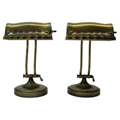 Vintage Brass Desk / Bankers Lamps