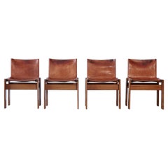 Set of Four Afra & Tobia Scarpa Monk Dining Chairs, Italy, 1970s