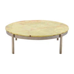 Round Onyx Marble Coffee Table