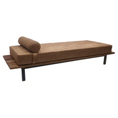 Cansado Bench by Charlotte Perriand with a Mattress and a Cushion