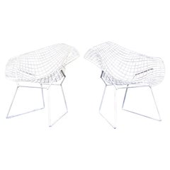 Pair of Metal Patio Chairs in the Style of Bertoia