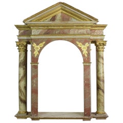 Spanish 18th Century Neoclassical Carved Wooden Altar Shrine