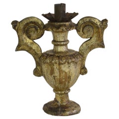 18th Century Italian Neoclassical Giltwood Candleholder