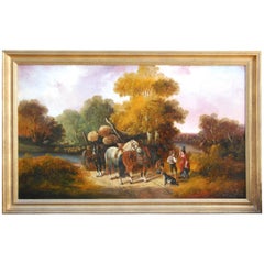 English Original Oil on Canvas Signed and Dated Searby Willis, 1874