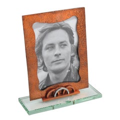 French Modernist Copper and Glass Picture Frame, 1940s