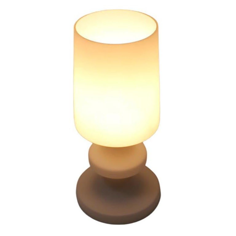 Lampe de bureau tout en verre du milieu du siècle / Osvtlovac Sklo Valask Mezi, années 1970