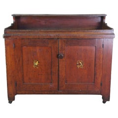 Used Pennsylvania Pine Farmhouse Dry Sink Washstand Bar Cabinet