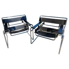 Pair of Marcel Breuer Wassily Chairs Knoll Stendig