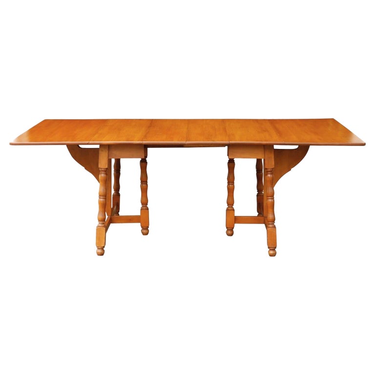 Heywood Wakefield Drop Leaf Dining Table For Sale at 1stDibs