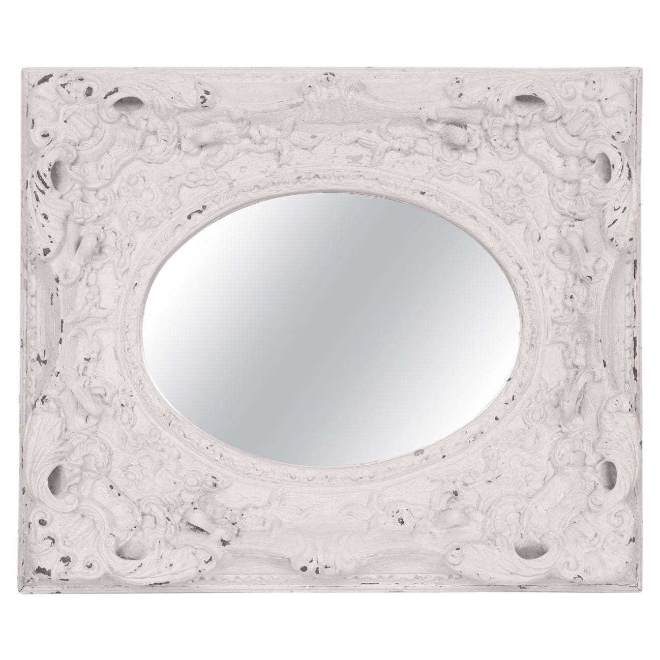 White Rococo Wall Mirror