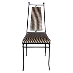 Mid-Century Modern Salterini Style Black Metal Side Accent Chair