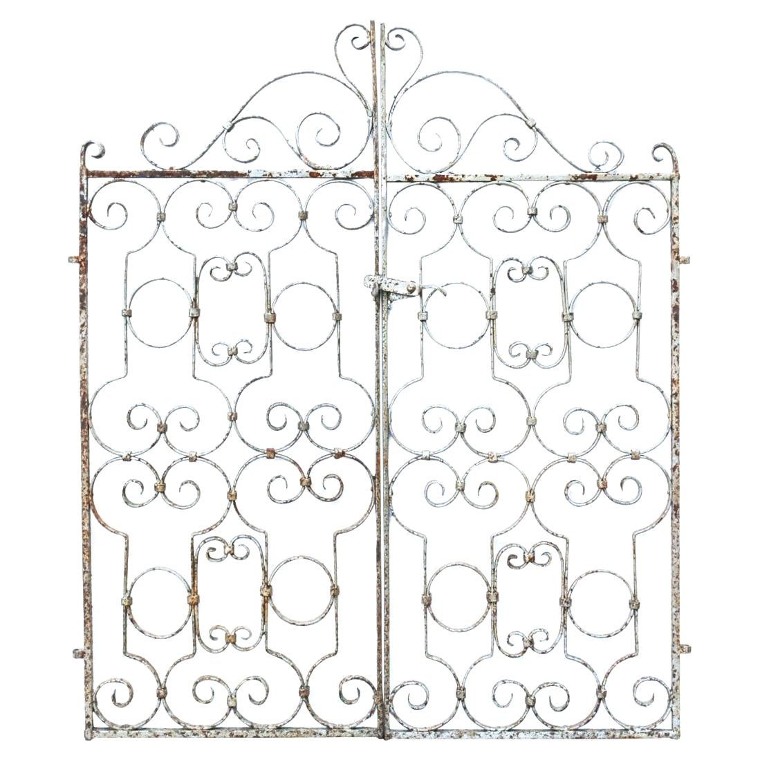 Early 20th Century Wrought Iron Gate in the Style of Antoni Gaudi at