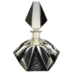 Art Deco Cut Glass Perfume Bottle by Karl Palda, c1930s