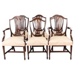 Vintage Set 6 Shield Back Dining Chairs by William Tillman 20th C