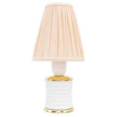 Small Rupert Nikoll Table Lamp with Fabric Shade Around 1950s