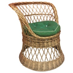 Rattan-Sessel, um 1960