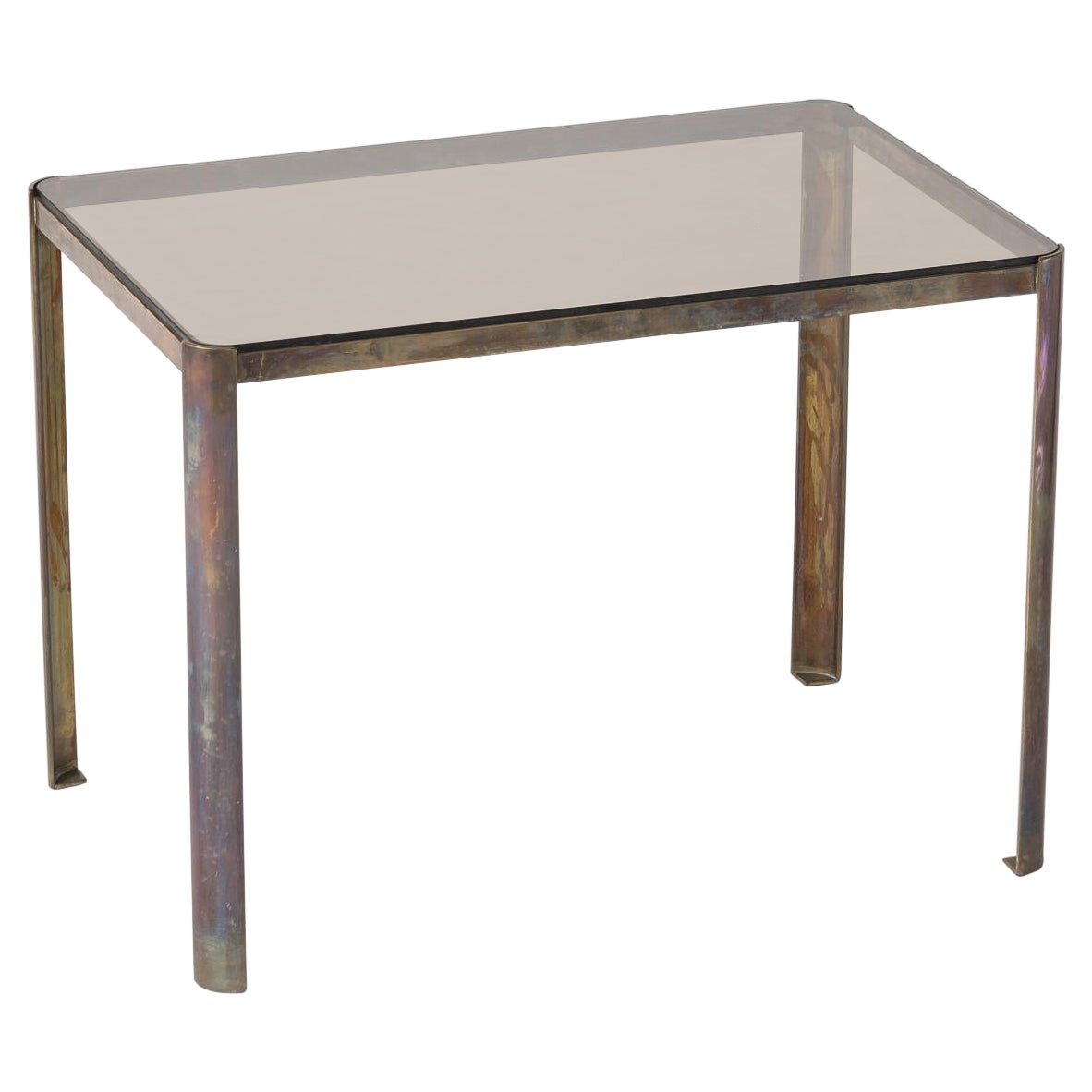 Bronze Side Table by Jacques Quinet for Broncz, France 1960's