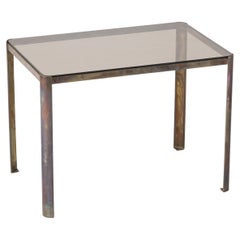 Bronze Side Table by Jacques Quinet for Broncz, France 1960's