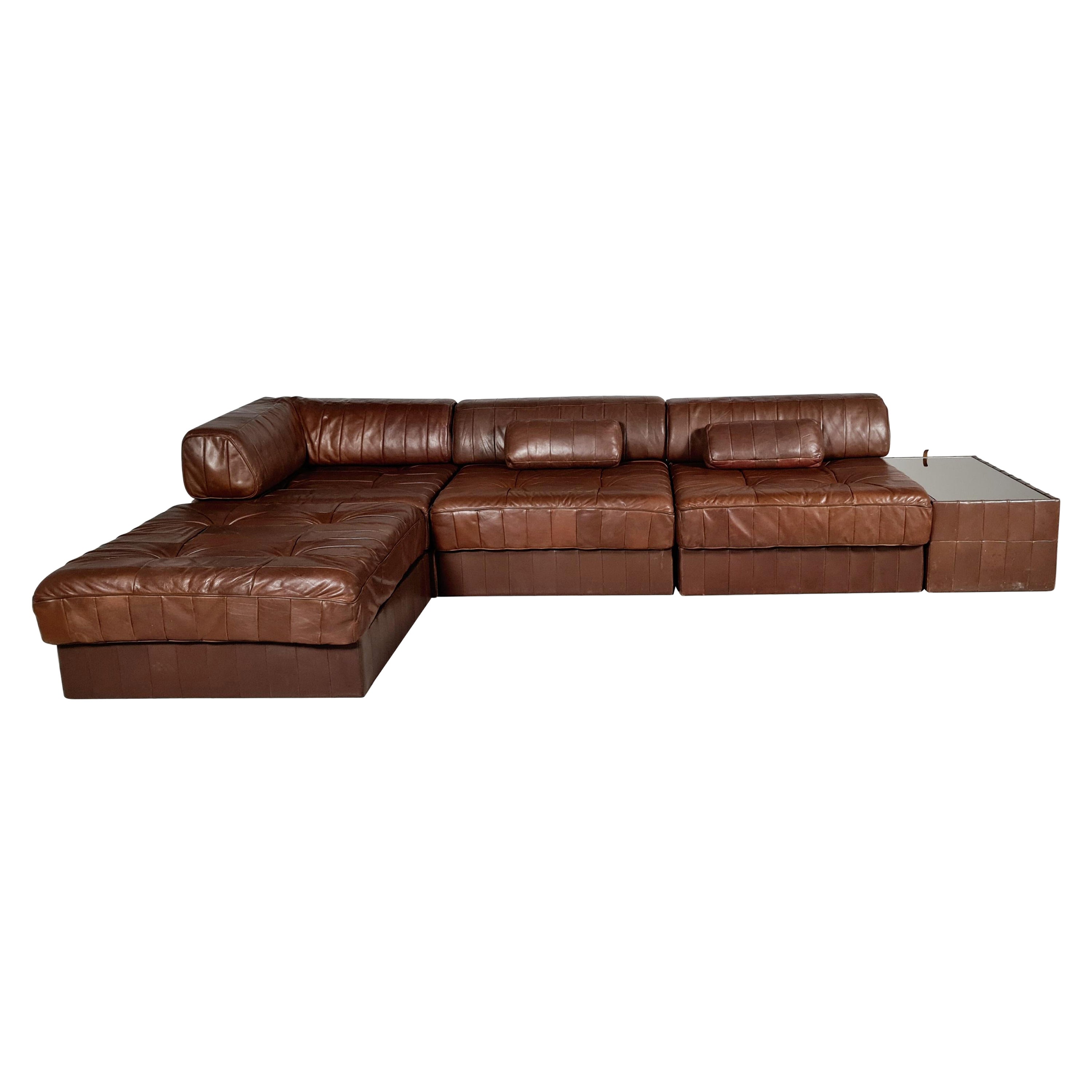 De Sede DS-88 Patchwork Leather Sectional Sofa, 1970s