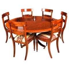 Vintage Circular Dining Table & 6 Chairs William Tillman, 20th Century