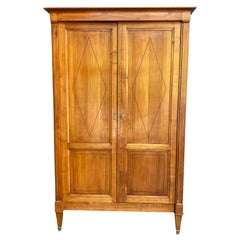 French 1940's Cherry Armoire with Inlays