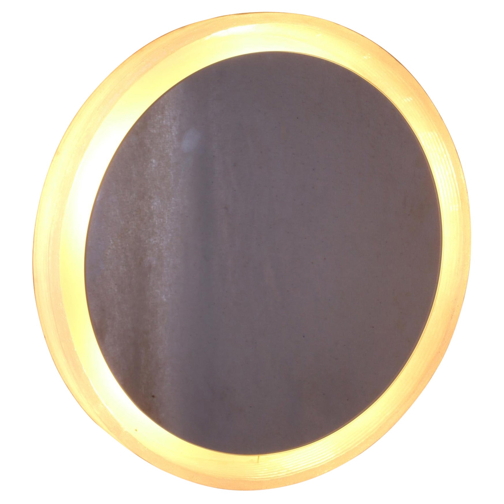 Round Plexiglass Bathroom Mirror from Hillebrand For Sale