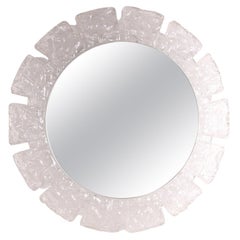 Round Wall Mirror with Lighting and Plexiglass Edge from Hillebrand