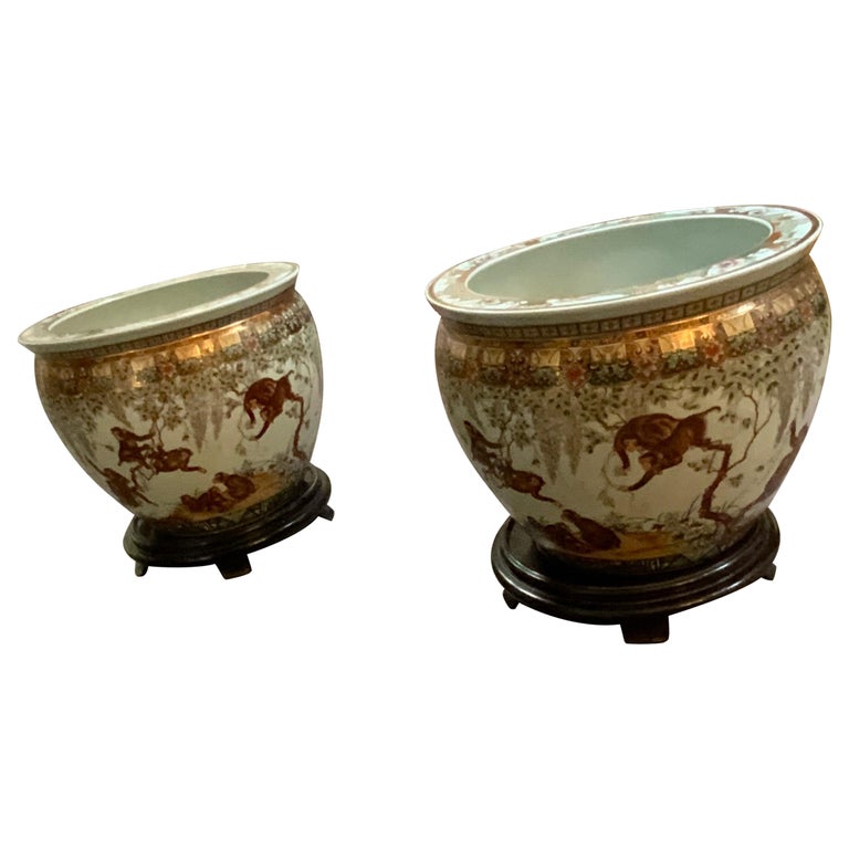 20th Century Pair of Chinese Fishbowls For Sale at 1stDibs