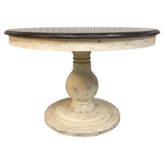 Country French Pedestal Table with Slate Top