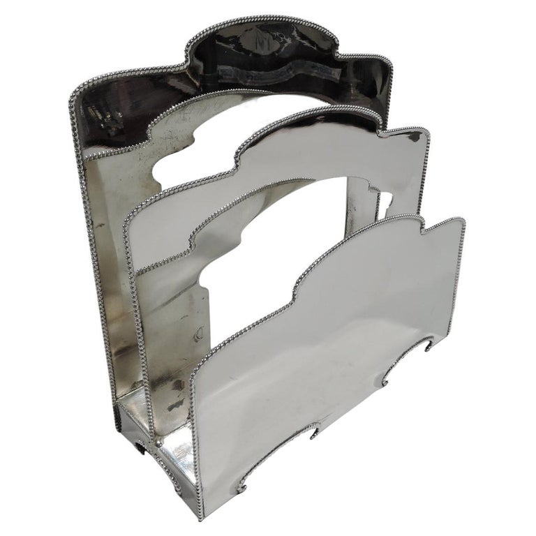 Gorham American Edwardian Modern Sterling Silver Letter Rack For Sale ...