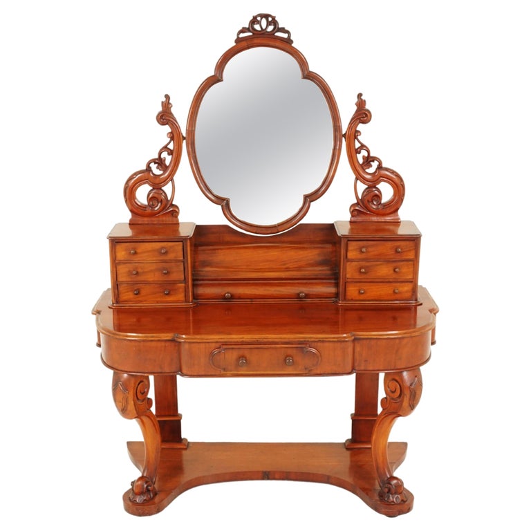 Antique Victorian Duchess Vanity w/ Mirror, Dressing Table, Scotland 1870, B2851