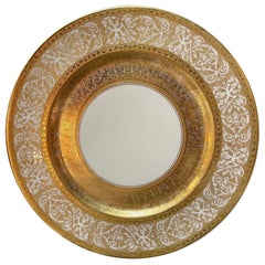 Set of 10 Bavarian China Gold Encrusted Dinner Plates