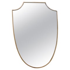 Brass Italian Mirror Attributed to Gio Ponti, Italy 1950.