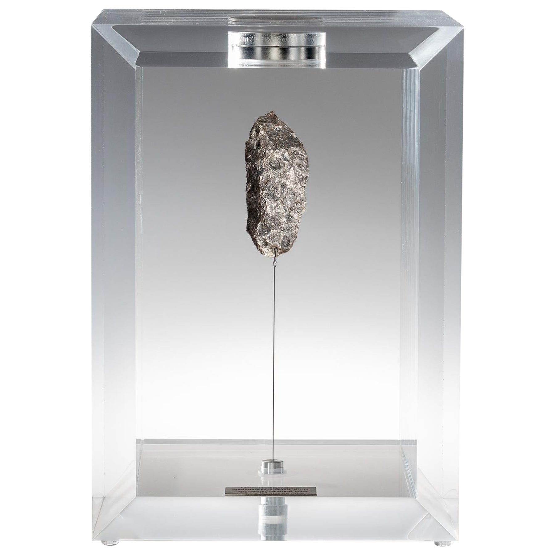 Original Design, Space Box, Swedish Muonionalusta, Meteorite in Acrylic Box For Sale