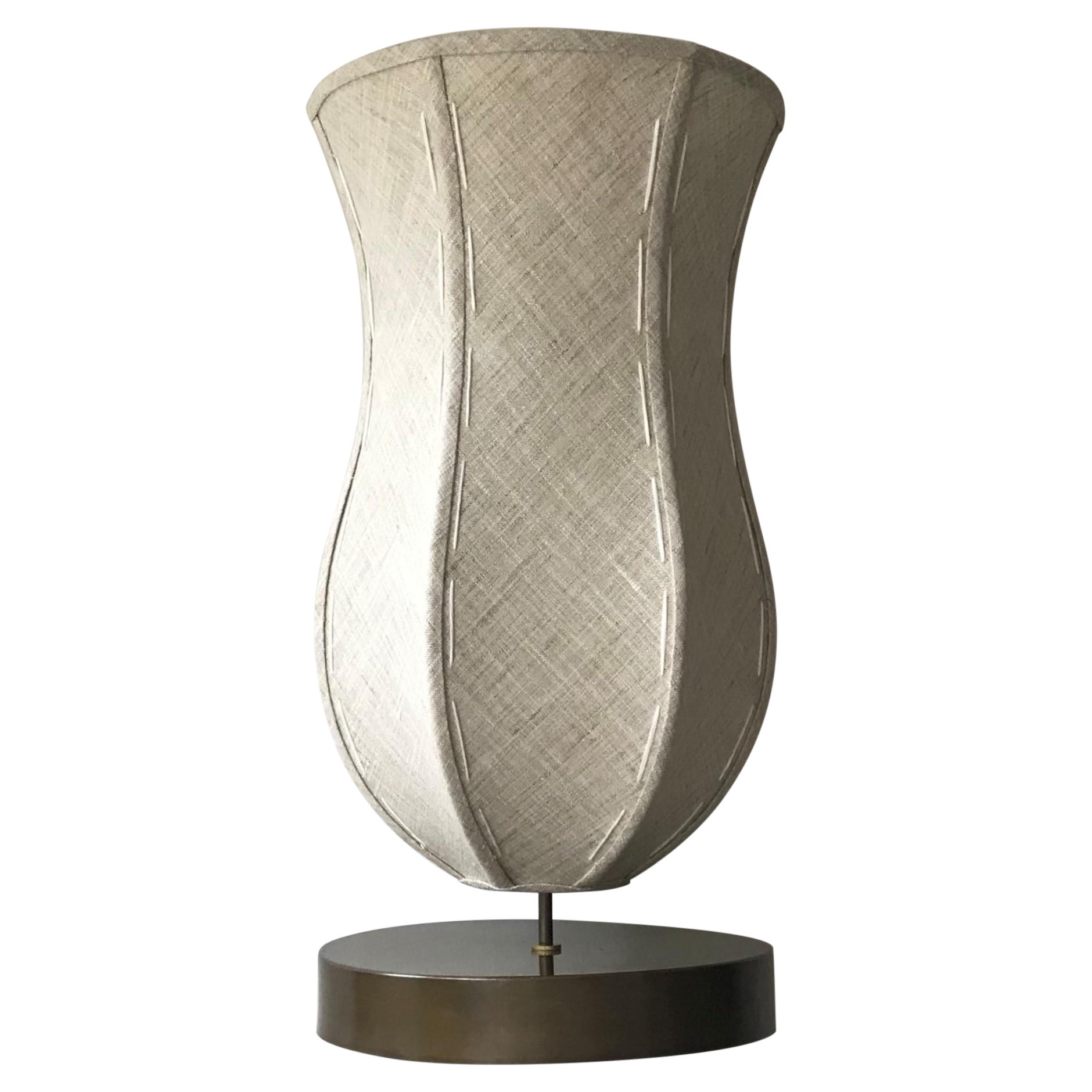 Lampe tulipe de Wende Reid organique, moderne, minimaliste, sculpturale, cubiste, patinée en vente