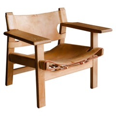Vintage Spanish Chair Designed by Børge Mogensen, Denmark 1970s