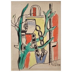 Fernand Léger, The Well, Gouache on Paper, 1951