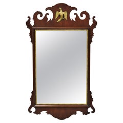 Used Kindel Oxford Mahogany Frame Federal Mirror Wall Gold Gilt Carved Eagle