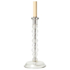 Retro Cast-Glass Candlestick Lamp