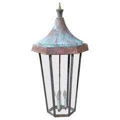 One of a Kind Large Hanging Copper Lantern