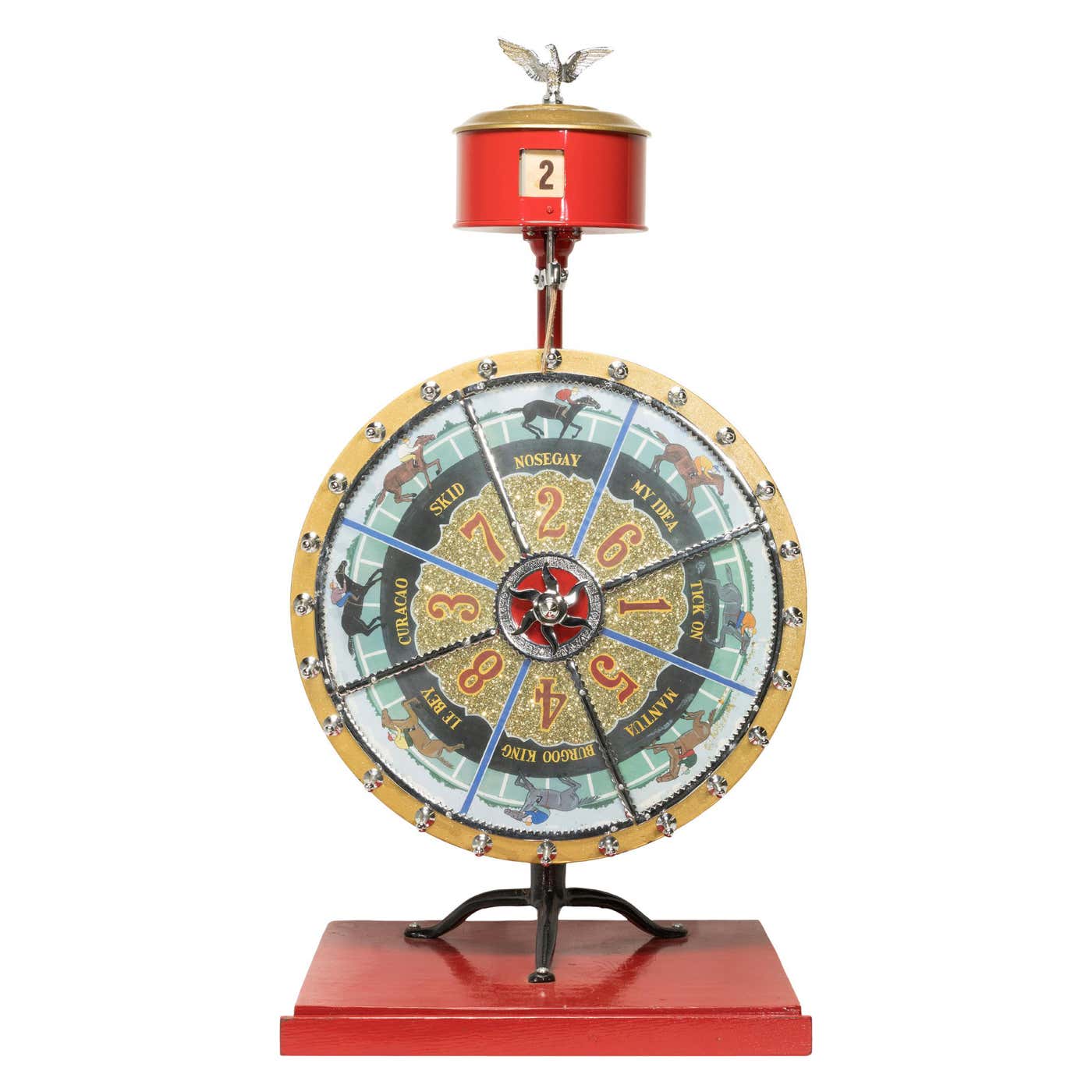 Vintage H.C. Evans Horse Race Gambling Wheel at 1stDibs | horse betting ...