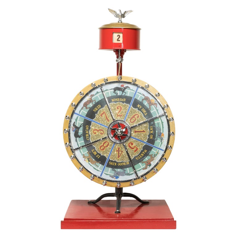 Vintage H.C. Evans Horse Race Gambling Wheel For Sale at 1stDibs