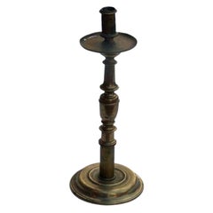 17th Century Spanish Brass Candlestick Holder