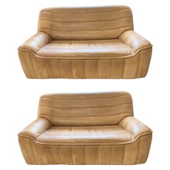 Pair of De Sede84 Sofa in Buffalo Leather, circa 1970s